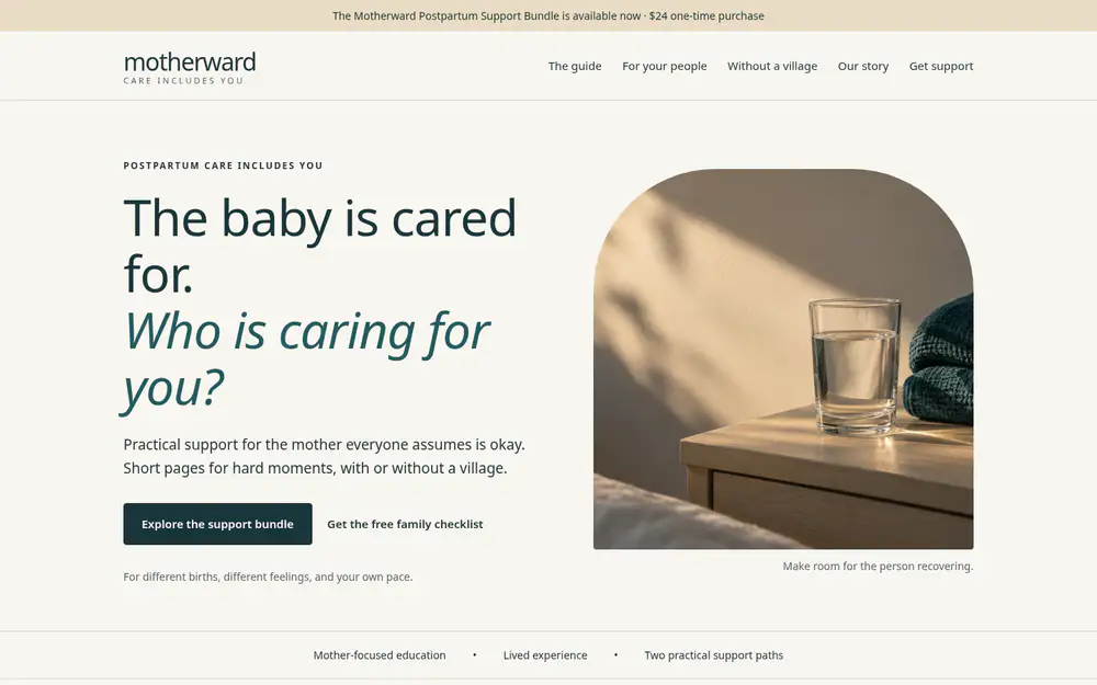 Motherward postpartum care website