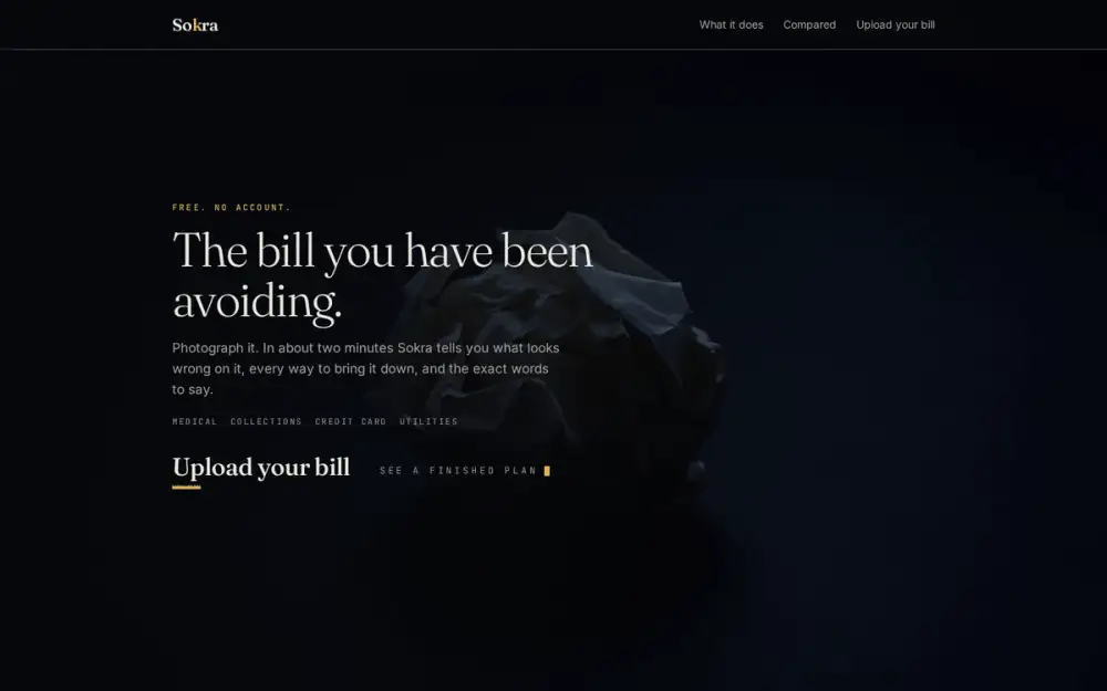 Sokra privacy-first consumer AI website